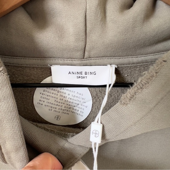 NWT Anine Bing Harvey Sweatshirt in Dusty Olive Green - Picture 11 of 13